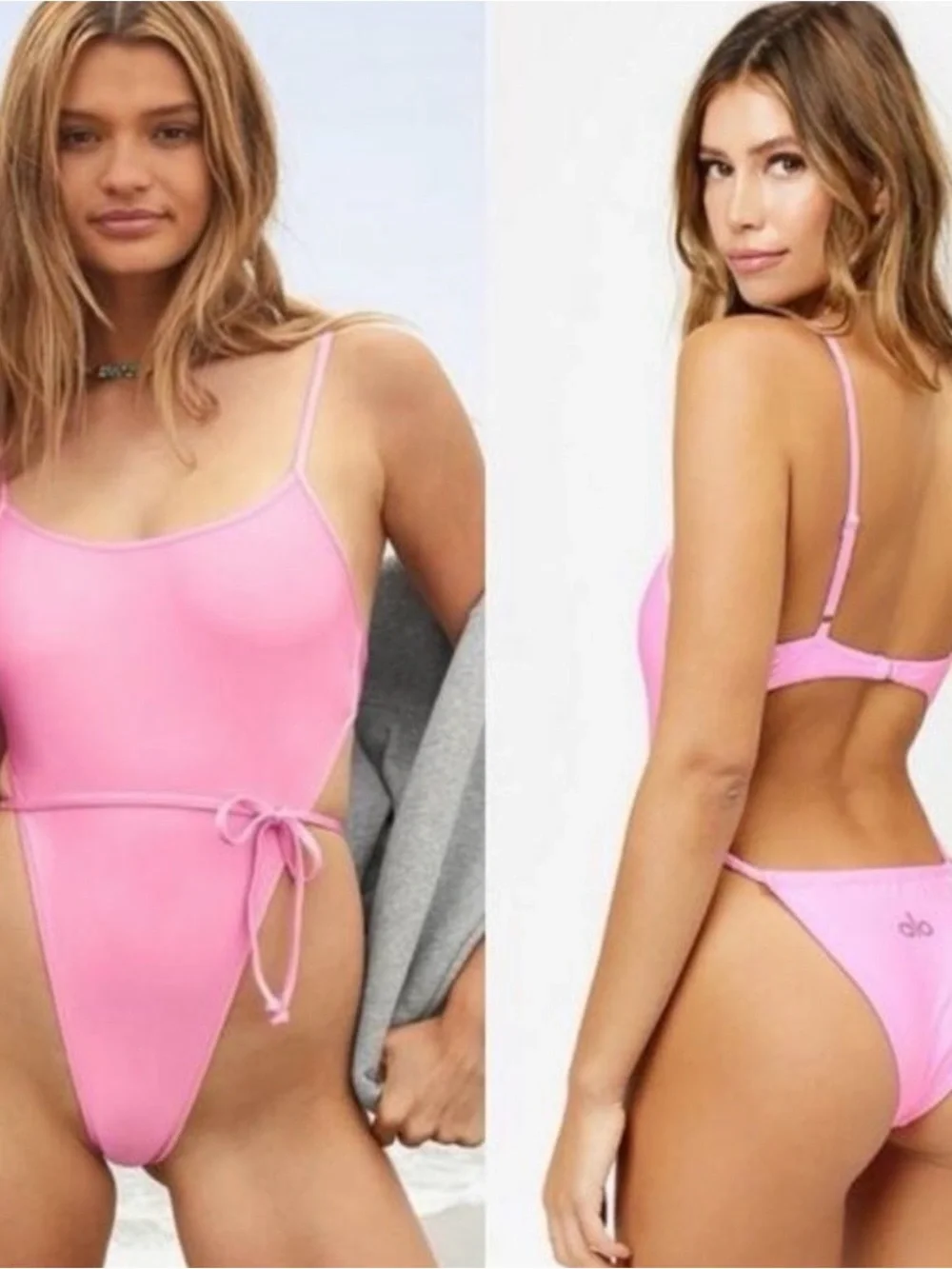 Rare Limited Edition Frankie's Bikinis x Alo Checkerboard One-Piece Swimsuit
